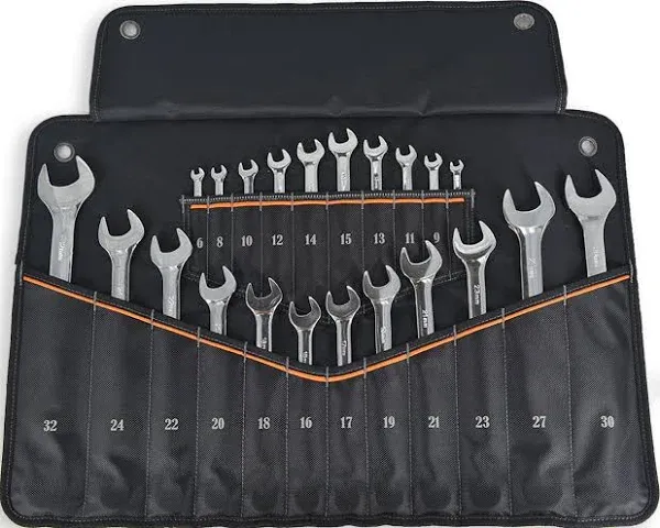 WELKINLAND 22-Pockets Wrench Roll, 0.25-1.25" Wrench-Set Tool Roll, Wrench roll Bag, Tool wrap, Wrench Bag, Wrench wrap, Wrench Sleeve, Wrench Pouch, Wrench Tool roll, Wrench Holder Bag