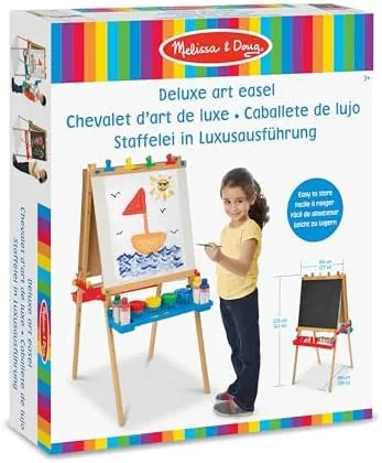 Melissa & Doug Deluxe Wooden Standing Art Easel