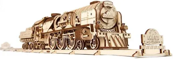 UGears V-Express Steam Train with Tender