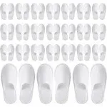 Non-Slip Disposable Slippers, Closed Toe for Hotel Guest and Spa (US Men Size 10, Women 11, 24 Pairs)