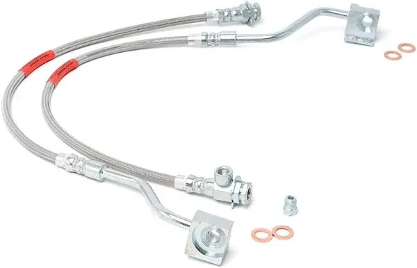 Rough Country Front Stainless Brake Lines for 80-96 F-150/Bronco | 4-6" - 89310S