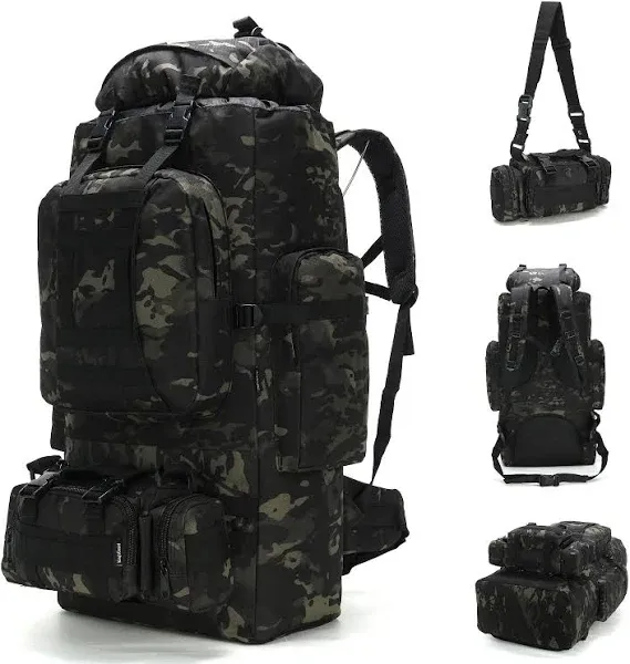 100L Camping Hiking Backpack Molle Rucksack Military Camping Backpacking Daypack