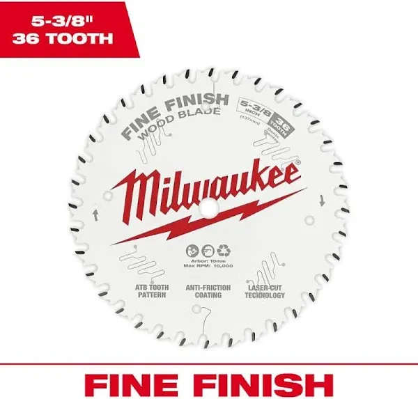 Milwaukee 48-40-0524 5-3/8" 36T Fine Finish Circular Saw Blade