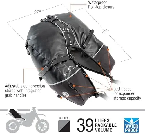 Giant Loop CSB23-B Coyote Saddlebag 39L Black