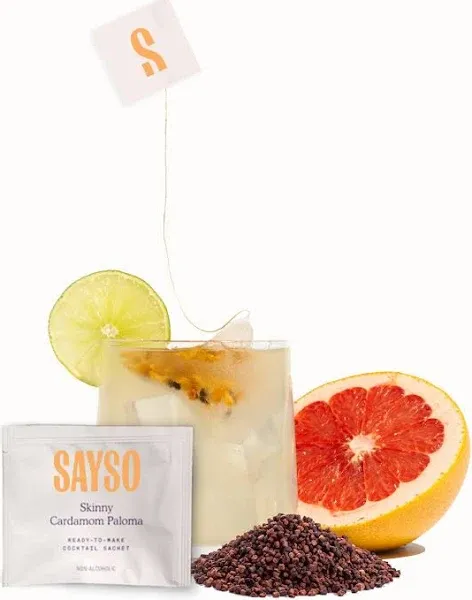 SAYSO Skinny Cardamom Paloma Cocktail Tea Bags