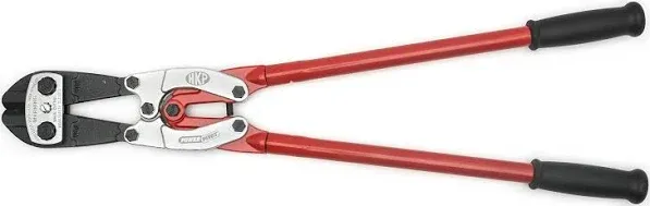 PowerPivot Series Bolt Cutter, 5/16 in Hard, 3/8 in Medium, 7/16 in Soft Cutting