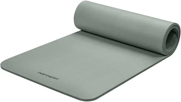 Retrospec Solana Yoga Mat Thick w/Nylon Strap for Men & Women