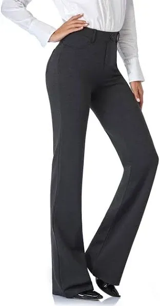 Tapata Women&#039;s 28&#039;&#039; Small 4 Stretchy Bootcut Dress Pants with Pockets Black