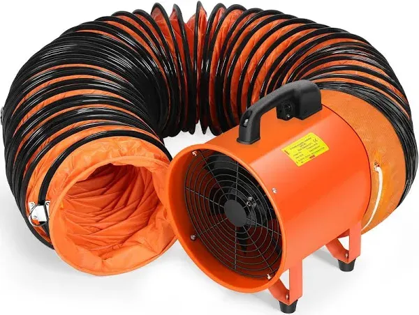 Rengue 12 Inches Utility Blower/Exhaust with 32.8 FT Hose Fan, 3300 r/min Hig...