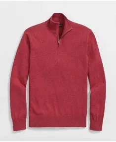 Brooks Brothers Men's Supima Cotton Long Sleeve Half-Zip Sweater