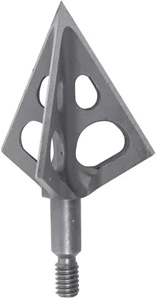 Muzzy One 100 Grain Machined Stainless Steel Ferrule 3-Blade Archery Broadhead, 3-Pack, Silver, .046" (283)