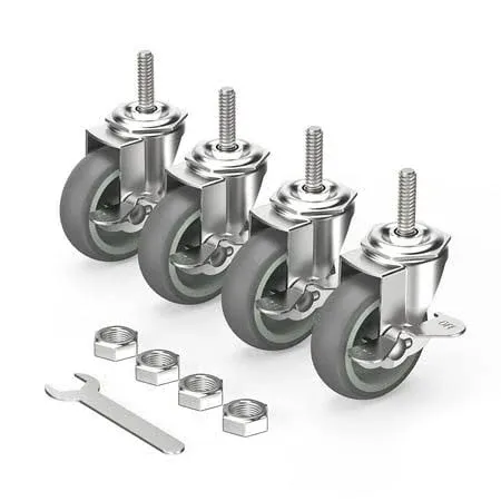 Holkie Set of 4 Heavy Duty Threaded Stem Caster Wheels