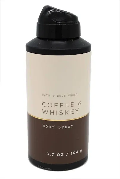 BBW - Bath and Body - Coffee & Whiskey Men's Body Spray 3.7 oz. (Pack of 1)