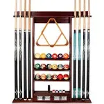 8 Pool Cue Wall Rack with Score Counter, Pool Cue Stick Hanging Wall Mounting...