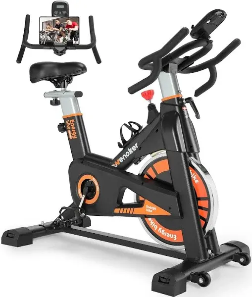 Exercise Bike, WENOKER Stationary Bike for Home, Indoor Bike with Silent Belt Drive, Heavy Flywheel, Comfortable Seat Cushion and Upgraded LCD