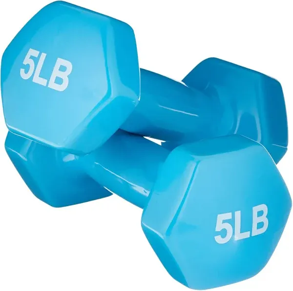 Amazon Basics Vinyl Coated Dumbbell Hand Weights