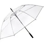 G4Free 62 inch Clear Golf Umbrella Transparent Auto Open Large Stick Umbrella Oversized Umbrella Windproof Waterproof with Sleev