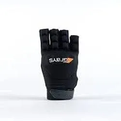 GRAYS Black Left Medium Outdoor Field Hockey Gloves | Anatomic Pro Field (Fingerless)