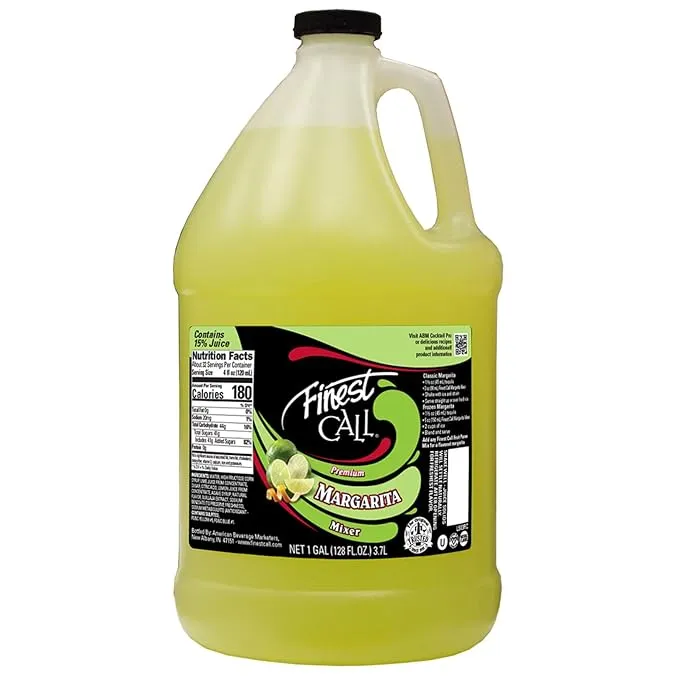 Finest Call Premium Margarita Ready-to-Use Drink Mix, 1 Gallon Bottle (128 Fl Oz)