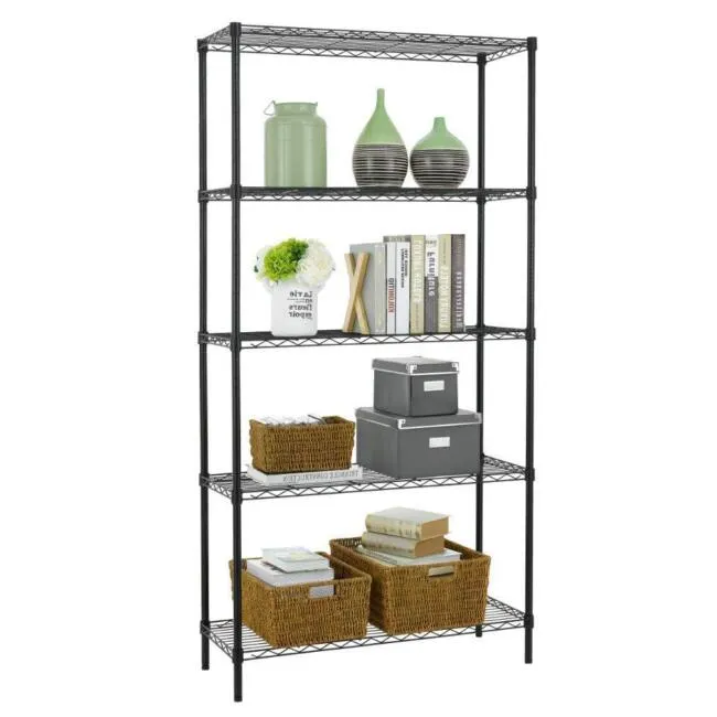 14Dx36Wx72H 5-Shelf Adjustable Storage Shelves Wire Shelving Unit Garage NSF Met