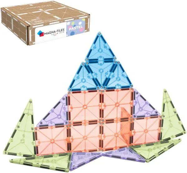 MAGNA-TILES Color Shop Pastel 20-Piece Magnetic Construction Set, The Original Magnetic Building Brand