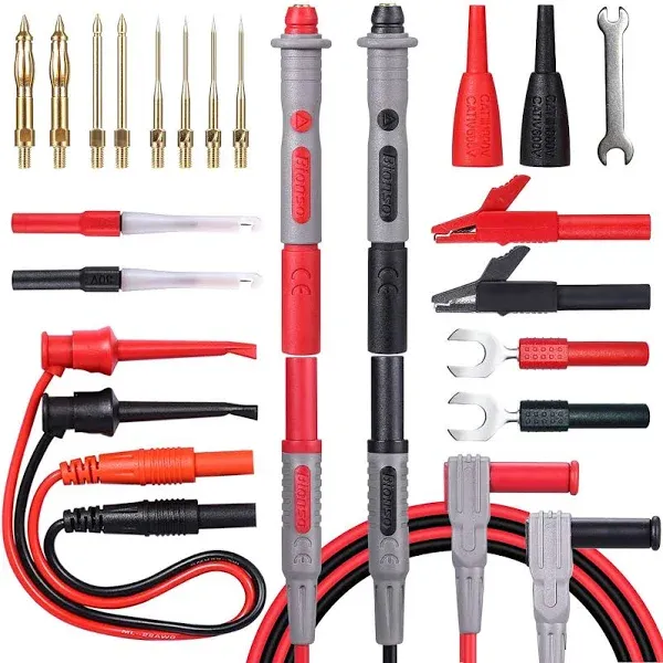 25-Piece Multimeter Leads Kit, Professional and Upgraded Test Leads Set with Rep