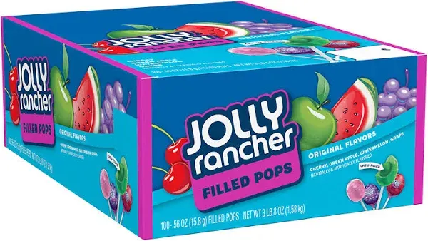 Jolly Rancher Lollipops Flavors 50Count Box 1 Pound 14 Ounce