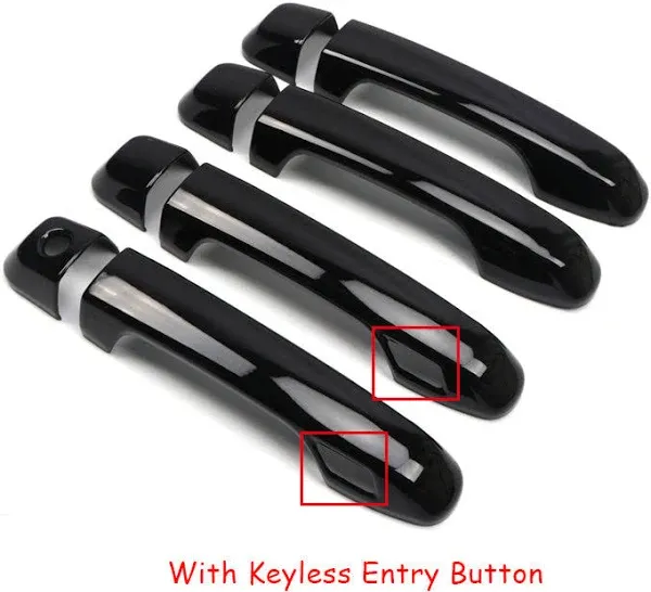 Gloss Black Door Handle Cover Trim Accessories Fit For 2011-2020 Toyota Sienna