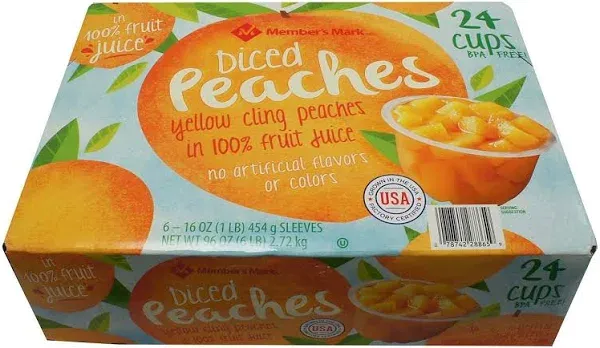 Member's Mark Diced Peaches in 100% Fruit Juice