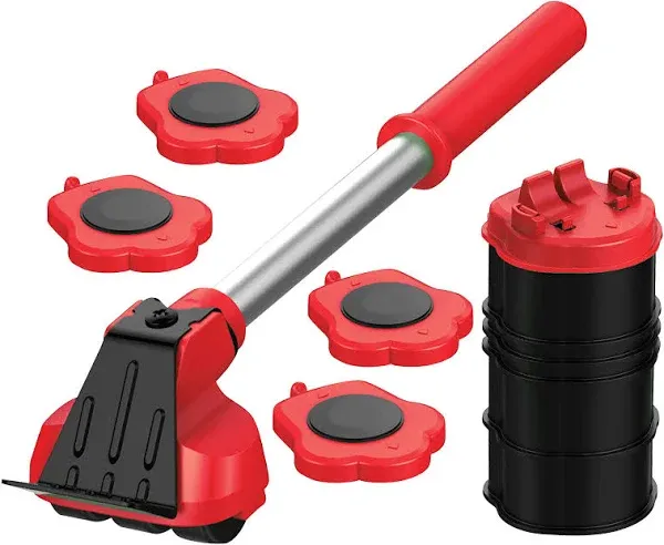 Heavy Duty Furniture Lifter with 4 Sliders for Easy Moving, Appliance Roller Sui