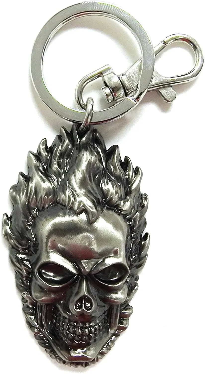 Marvel Comics NEW * Ghost Rider Pewter Keychain * Key Chain Ring Licensed NIP