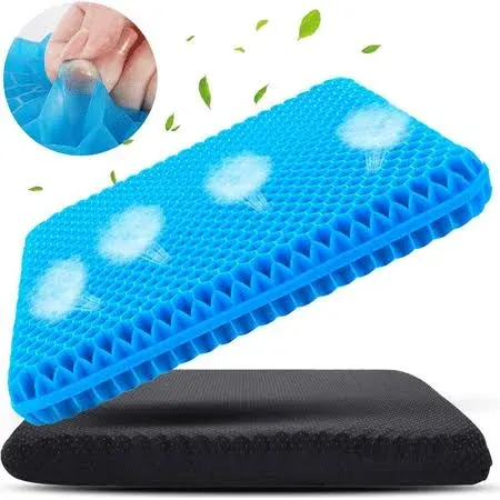 Gel Seat Cushion Double Thick Egg Seat Cushion Non-Slip Cover Breathable Design