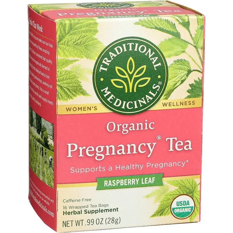 Traditional Medicinals Pregnancy Tea, Organic, Raspberry Leaf, Tea Bags - 16 tea ...