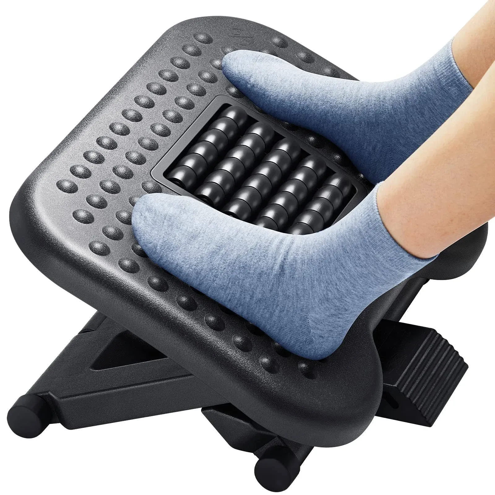  Foot Rest for Under Desk at Work, Adjustable Footrest with Massage Texture 