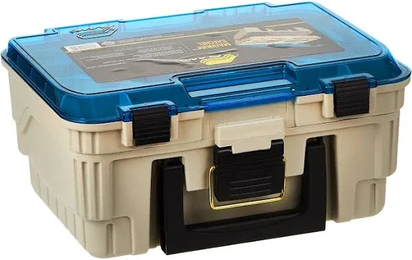 Plano Magnum Satchel Tackle Box Large Fishing Two-Tier Beige Blue Model 1349-00