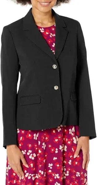 Kasper Women's Two Button Flap Pocket Jacket