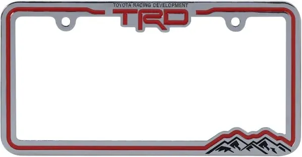 Chroma Graphics Toyota Racing Development TRD Chrome Metal Plate Frame