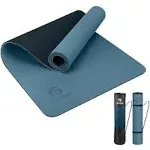 Gruper Yoga Mat, 0.2 inch (6 mm), Exercise Mat, Fitness Mat, Training Mat, TPE Ring Protective Material, Lightweight, Durable, Skin-friendly, Non-slip on Both Sides, Indoor Exercise, Pilates Mat, Easy