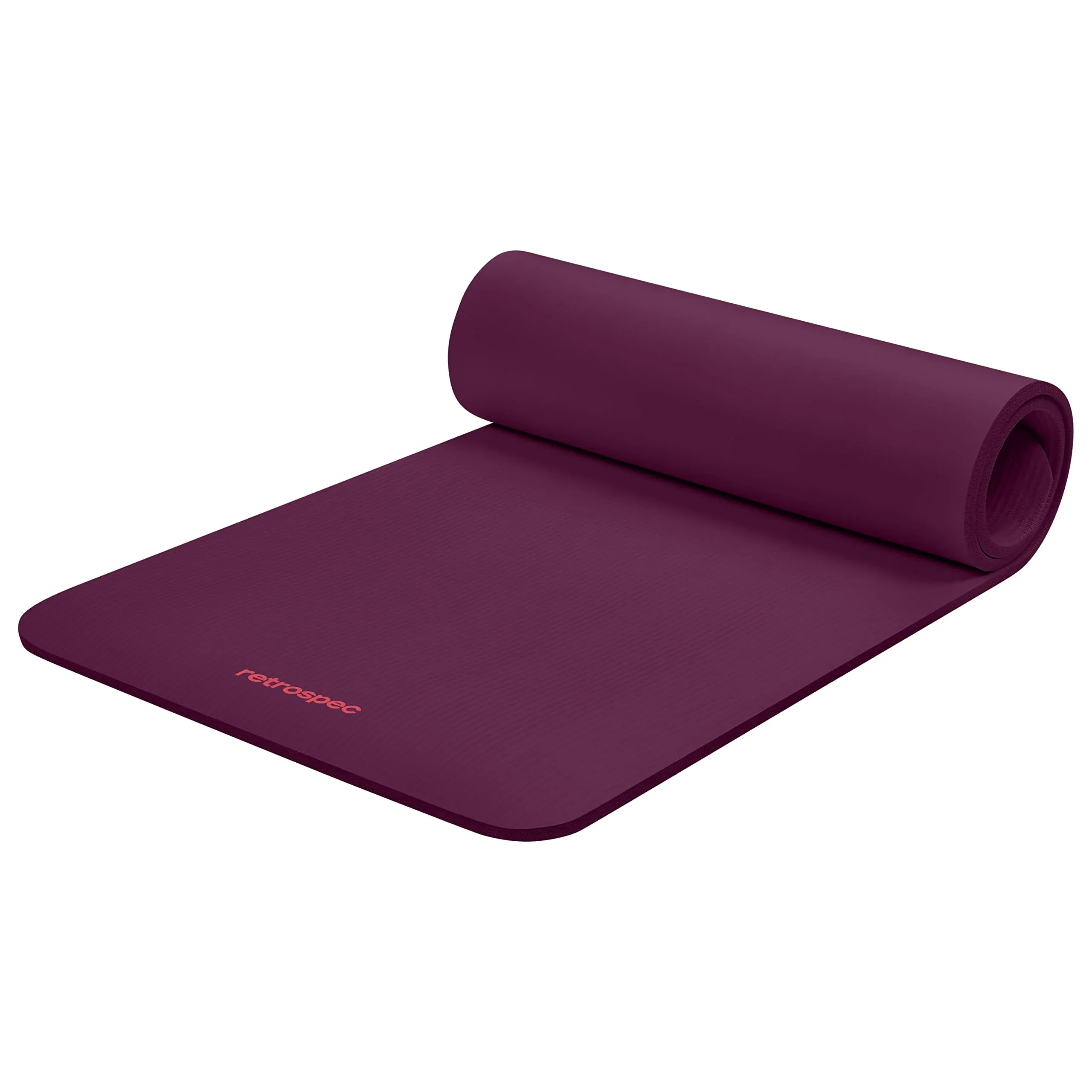 Retrospec Solana Yoga Mat 1/2" Thick w/Nylon Strap for Men & Women