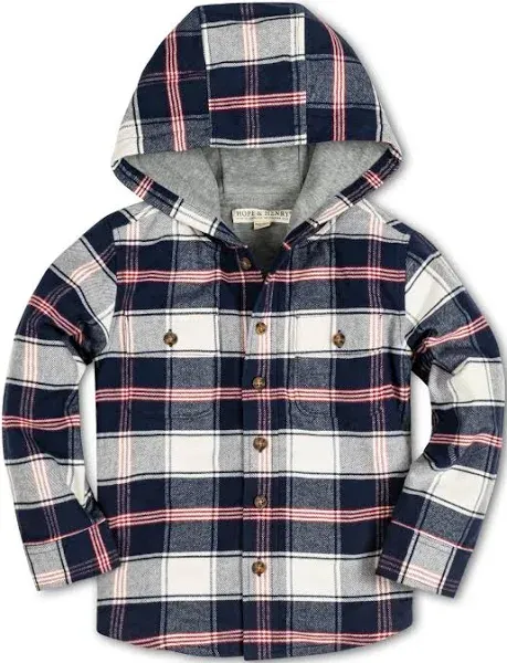 Hooded Flannel Shirt Jacket