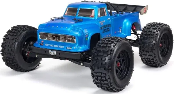 ARRMA ARA8611V5T2 1/8 NOTORIOUS 6S V5 4WD BLX Stunt Truck w/ Spkm Firma RTR Blue