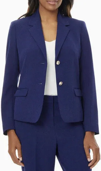 Kasper Women's Two Button Flap Pocket Jacket