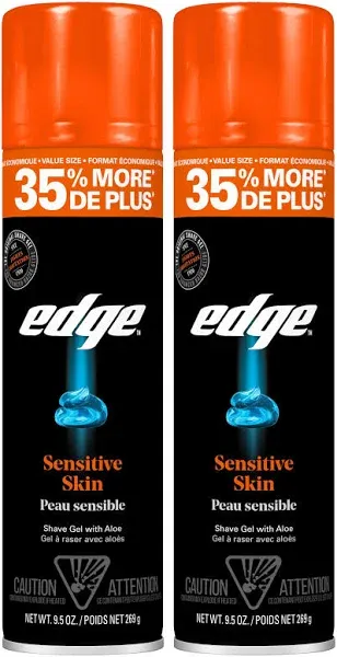 Edge Shaving Gel for Men, 9.5oz, 2 Pack Mens Shave Gel Protects Soothes