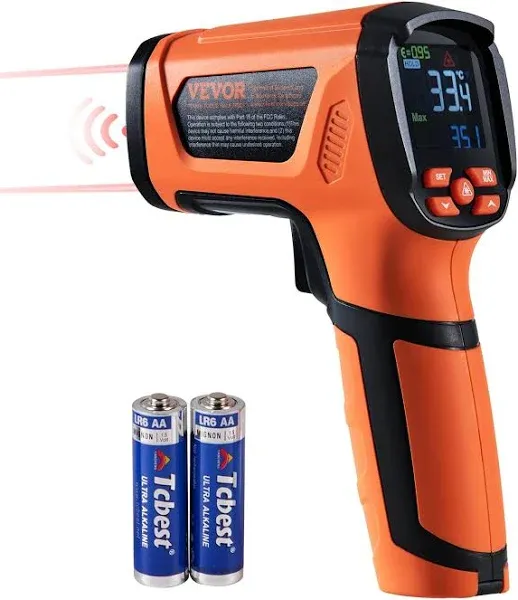 VEVOR Infrared Thermometer -40°F - 2732°F Dual Laser Temperature Gun Non-Contact