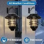 2 Pack Outdoor Solar Lights ,Solar Lanterns,Hangi<wbr/>ng Outdoor Garden Patio Yard