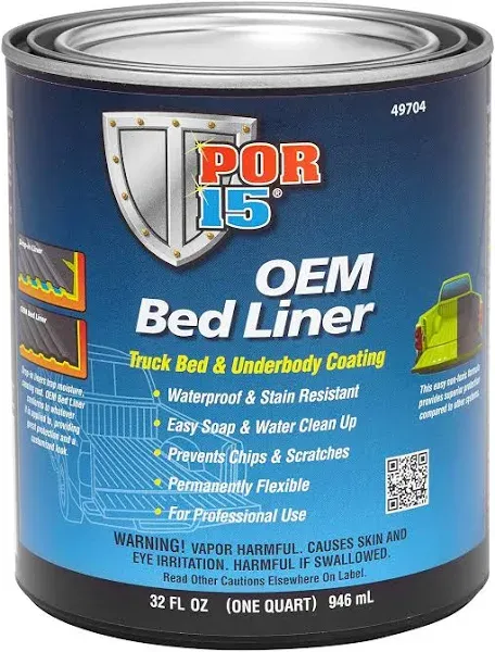 POR-15 Bed Liner, Truck Bed and Underbody Coating, 32 Fluid Ounces, Black