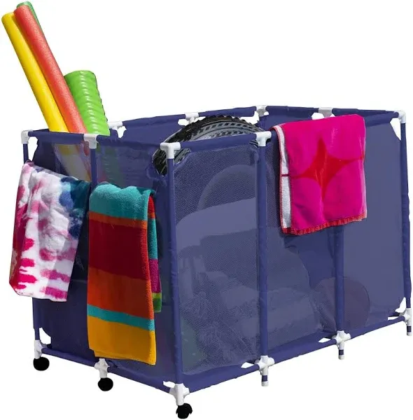 Pool Noodles Holder, Toys, Floats, Balls and Floats Equipment Mesh Rolling Stora