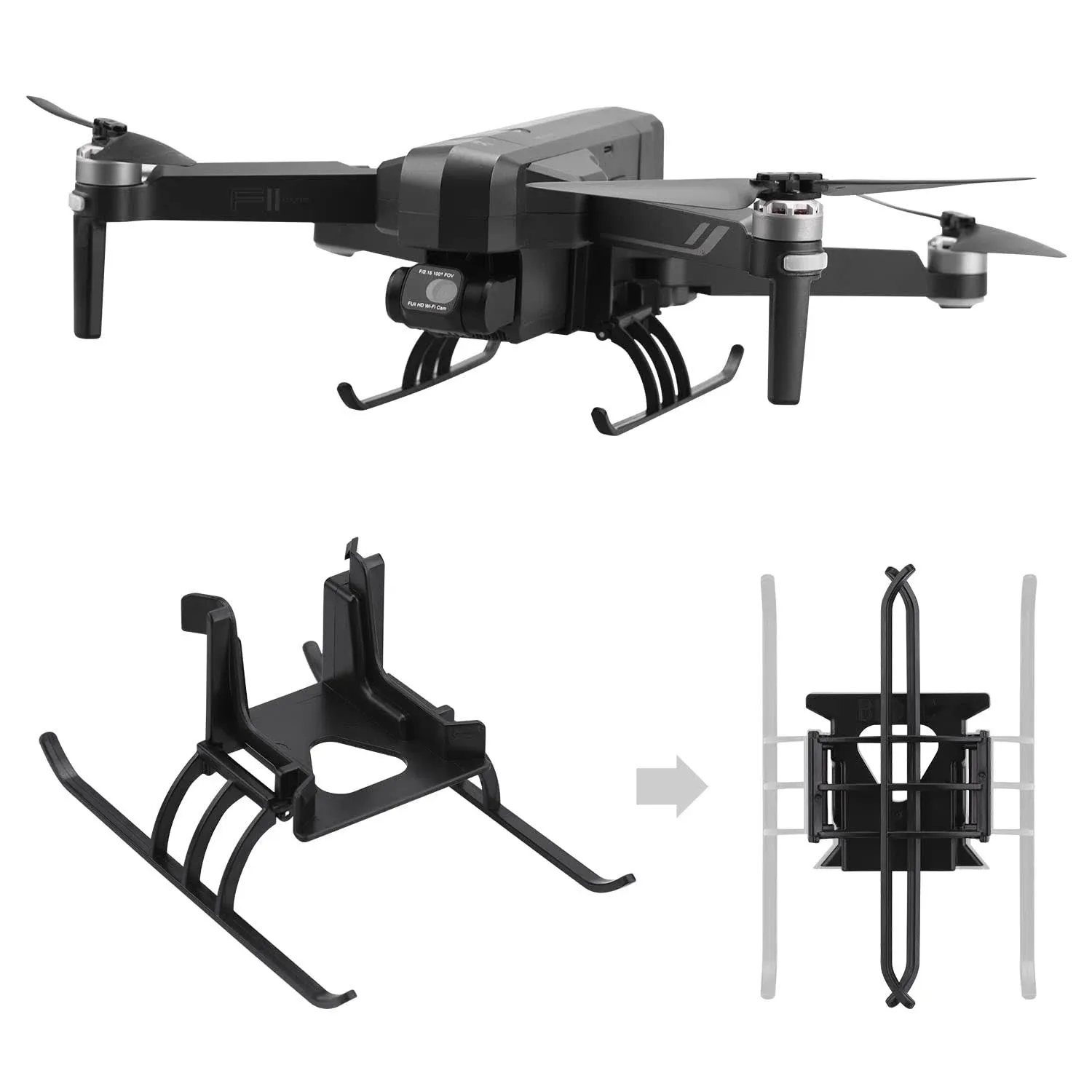 Heiyrc Landing Gear for Ruko F11 PRO/F11 GIM2 Drone Foldable Extensions Quick Re