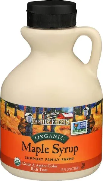 Coombs Family Farms Organic Maple Syrup, Grade A Dark Color - 12 fl oz bottle