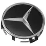 Genuine Mercedes-Benz Hub Cap - Raised Star - Black 6-6-47-0200